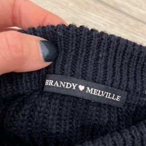 Brandy Melville navy blue cotton sweater